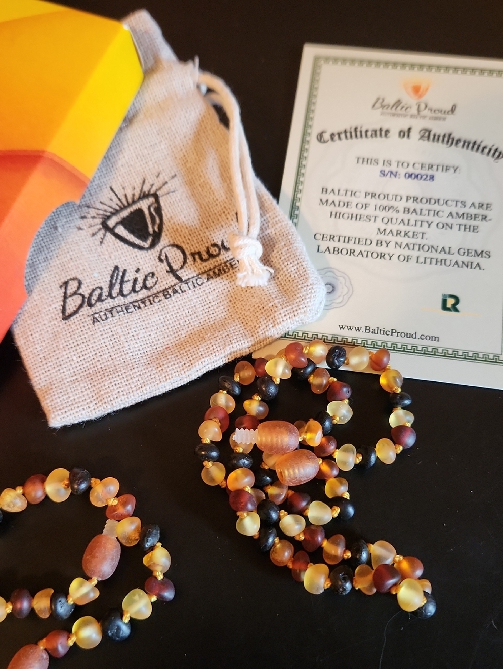Baltic Proud Multicolor Amber Bead Necklace & Bracelet For Holistic Management